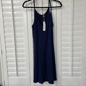 Dark blue sun dress / L / pockets / comfortable / cute